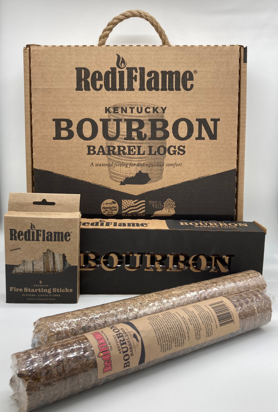 Kentucky Bourbon Barrel Log - Fire Pit Kit